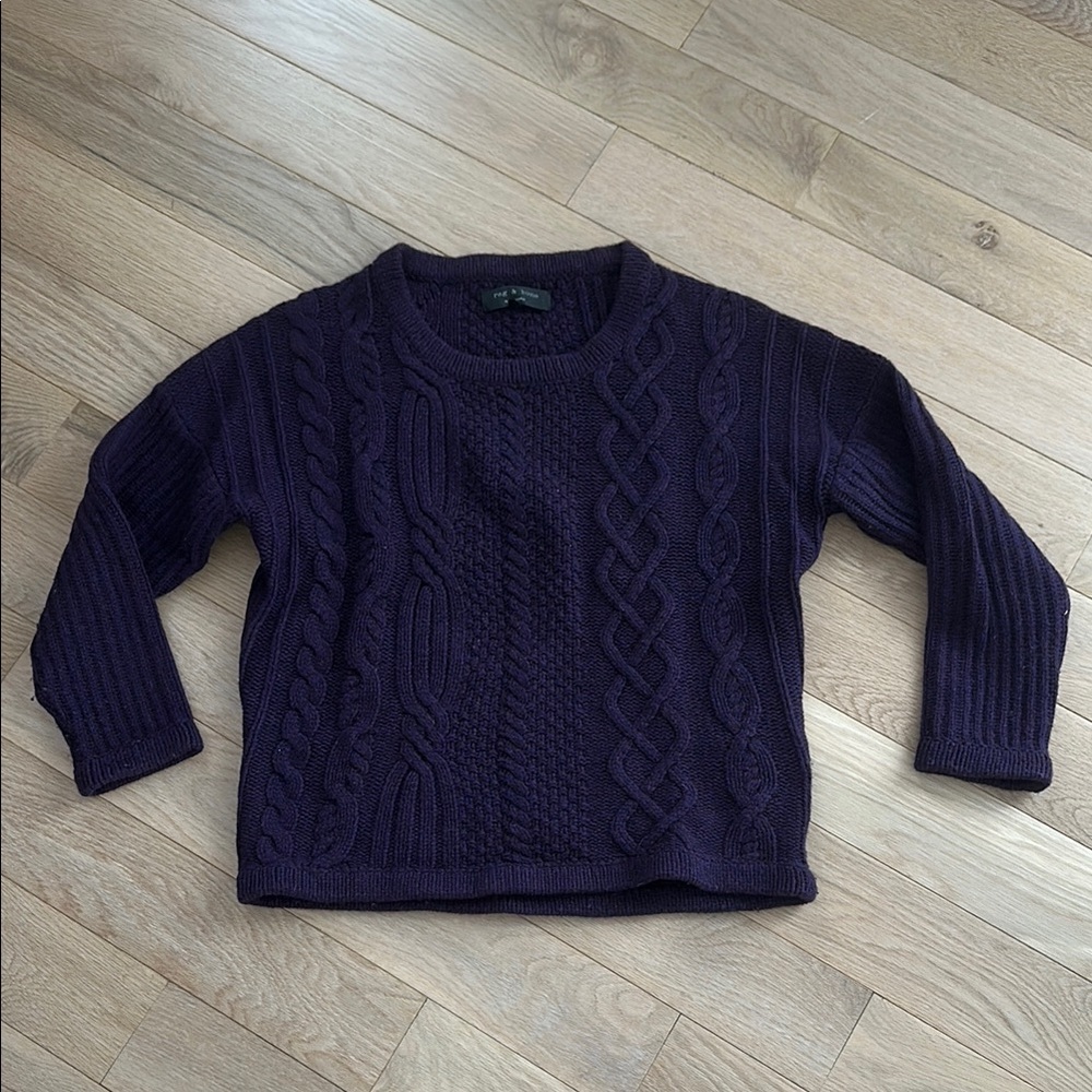 rag & bone Purple Crew Neck Sweater